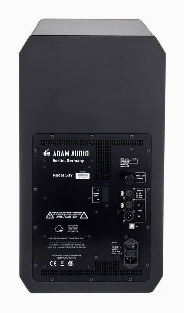 ADAM Audio S3V, etupaneeli bassoelementteineen, kuva 4