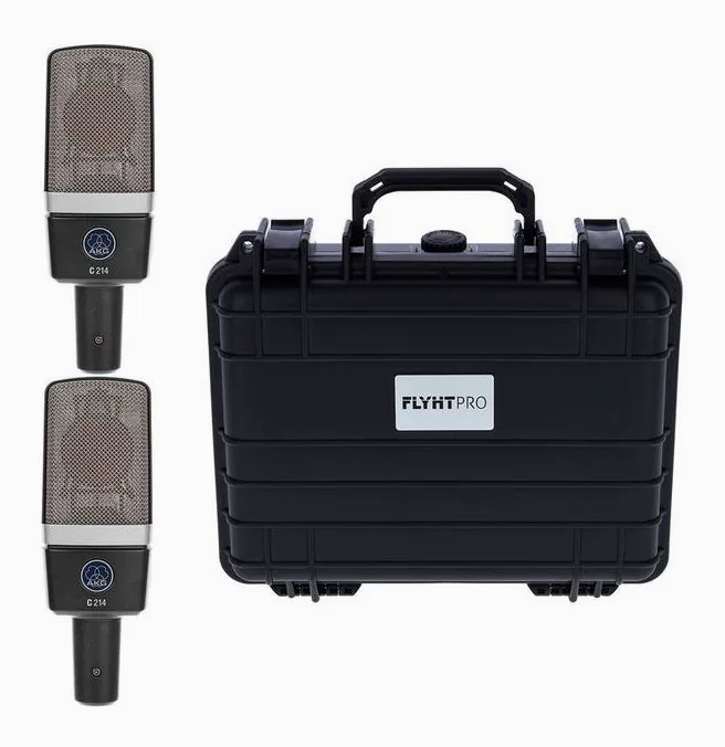 AKG C214 Stereo Bundle neutraalia taustaa vasten