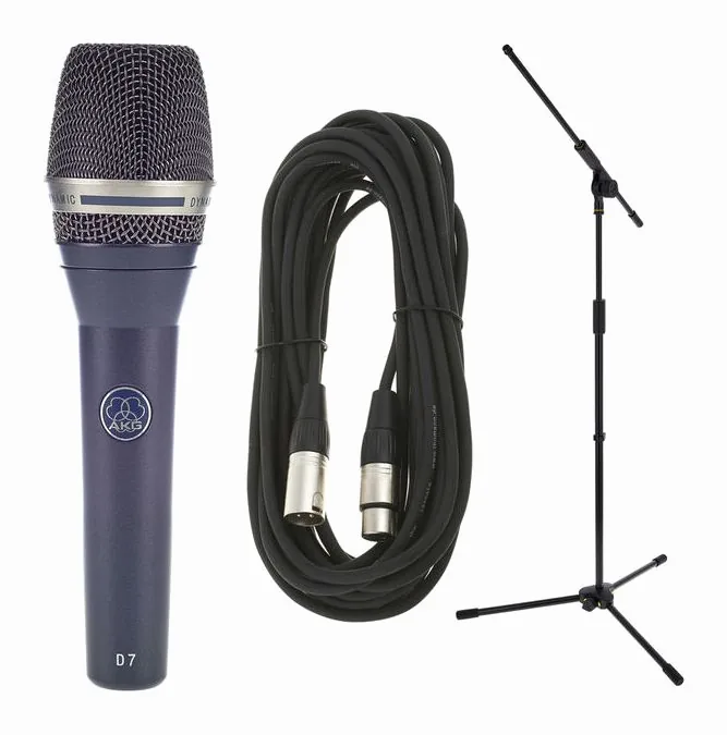 AKG D-7 Bundle neutraalia taustaa vasten