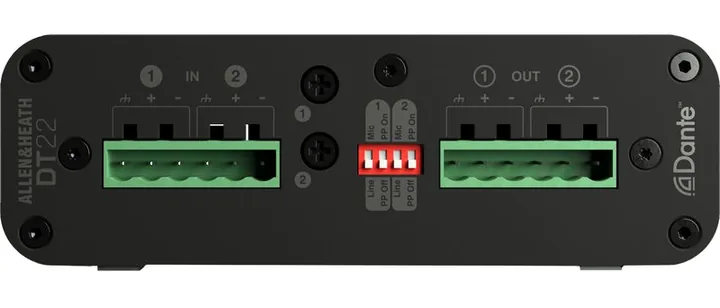 Allen & Heath DT22, liitännät takana, kuva 2