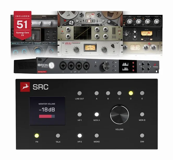 Antelope Orion Studio SC Stereo Bundle edestä kuvattuna