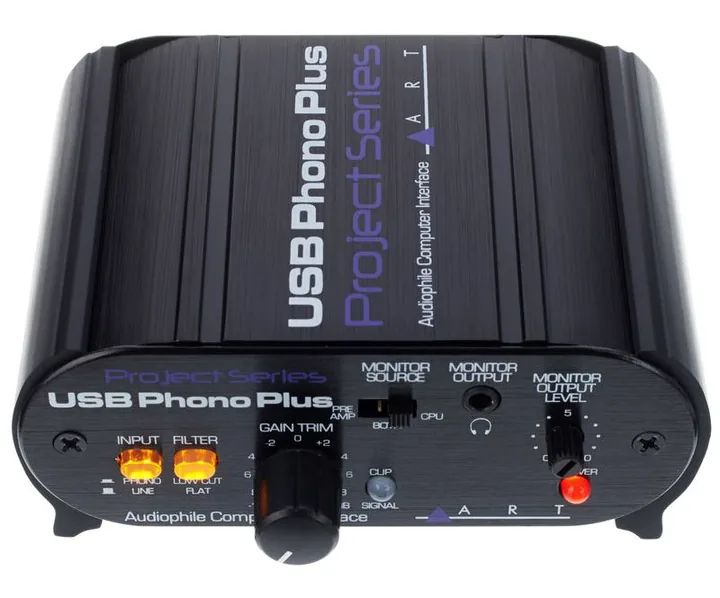 ART USB Phono Plus PS, etupaneeli säätimineen, kuva 2