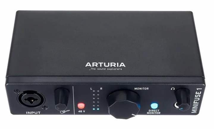 Arturia MiniFuse 1 Black, tulot etupuolella, kuva 2