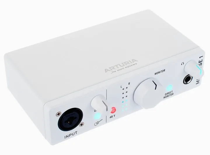 Arturia MiniFuse 1 White, tasomittarit ja merkkivalot, kuva 3