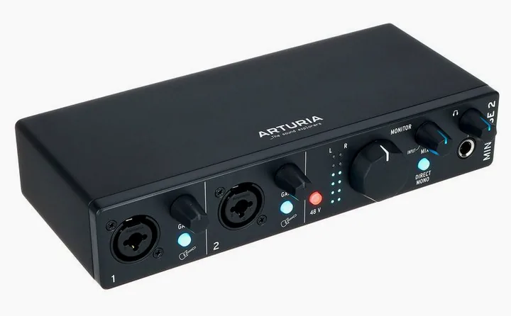Arturia MiniFuse 2 Black, tulot etupuolella, kuva 3