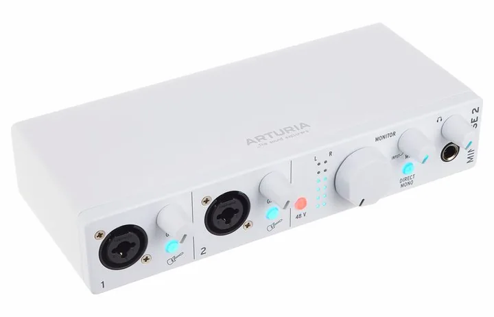 Arturia MiniFuse 2 White, etupaneeli säätimineen, kuva 3