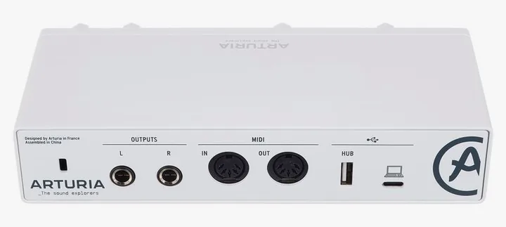 Arturia MiniFuse 2 White, liitännät takana, kuva 4