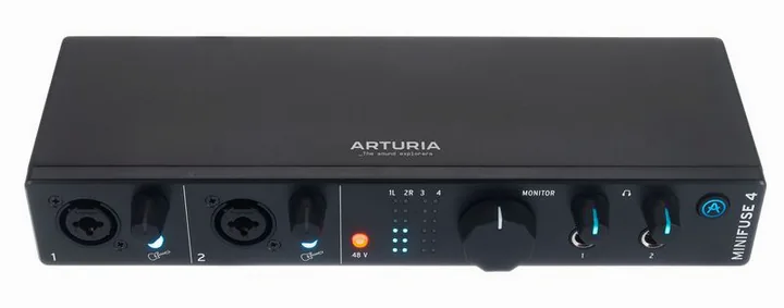 Arturia MiniFuse 4 Black, laitteen yläpinta, kuva 2