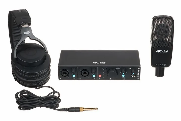 Arturia MiniFuse Recording Pack Black, kotelo sivusta kuvattuna, kuva 2