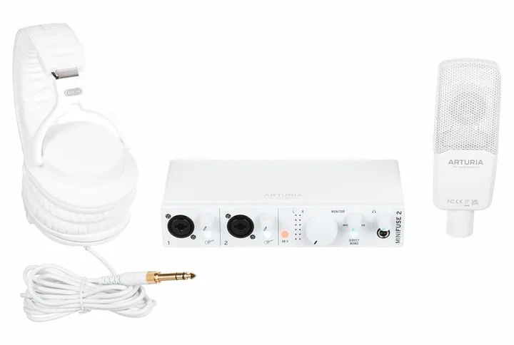 Arturia MiniFuse Recording Pack White, kotelo sivusta kuvattuna, kuva 2
