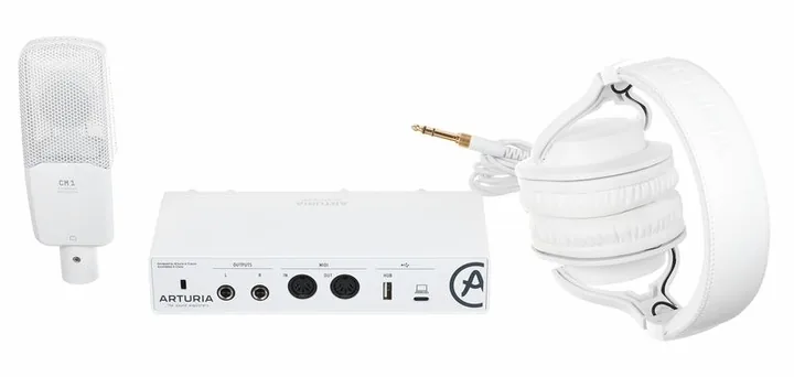 Arturia MiniFuse Recording Pack White, etupaneeli säätimineen, kuva 4