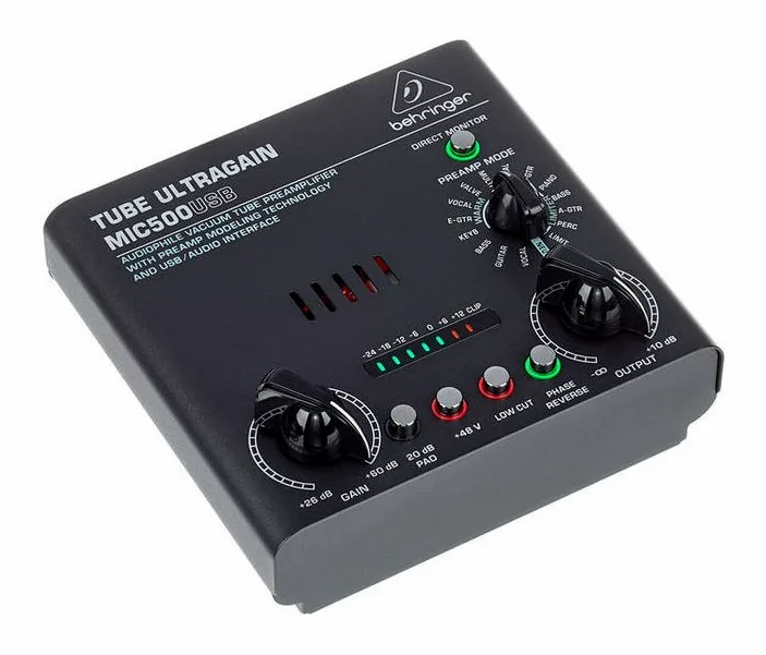 Behringer MIC500USB Tube Ultragain, kotelo sivusta kuvattuna, kuva 3