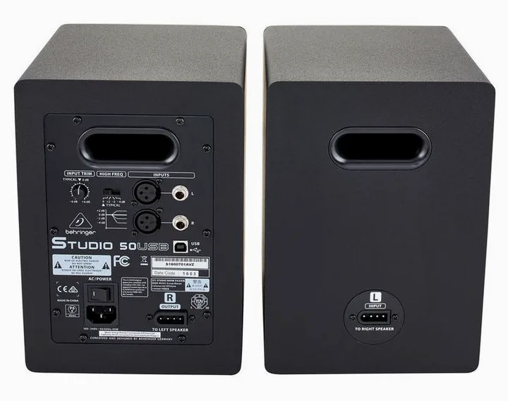 Behringer Studio 50USB, takapaneelin säätimet, kuva 4