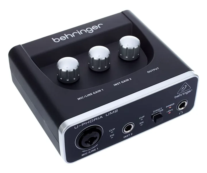 Behringer U-Phoria UM2, tasomittarit ja merkkivalot, kuva 3