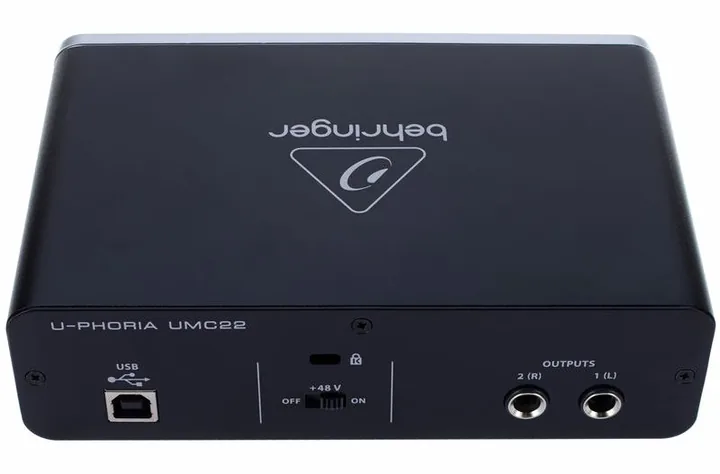 Behringer U-Phoria UMC22, tasomittarit ja merkkivalot, kuva 4