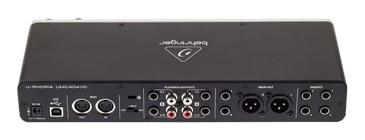 Behringer UMC404HD, laitteen yläpinta, kuva 4
