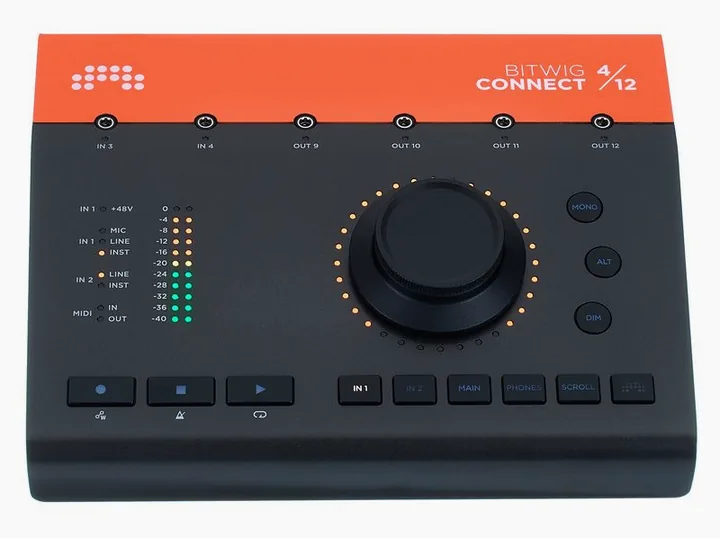 Bitwig Connect 4/12, laitteen yläpinta, kuva 2