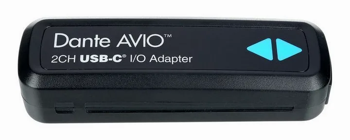 Dante AVIO USB-C IO Adapter 2x2, etupaneeli säätimineen, kuva 2