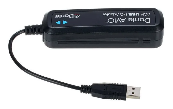 Dante AVIO USB IO Adapter 2x2, etupaneeli säätimineen, kuva 4