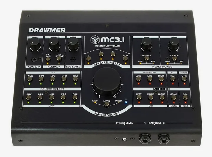 Drawmer MC 3.1, takapaneelin säätimet, kuva 2
