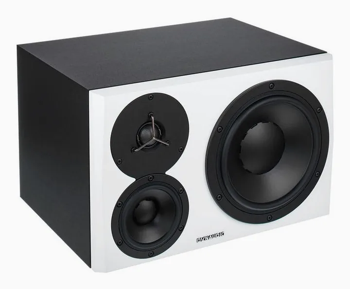 Dynaudio LYD-48 White Left, logo ja pinta, kuva 3