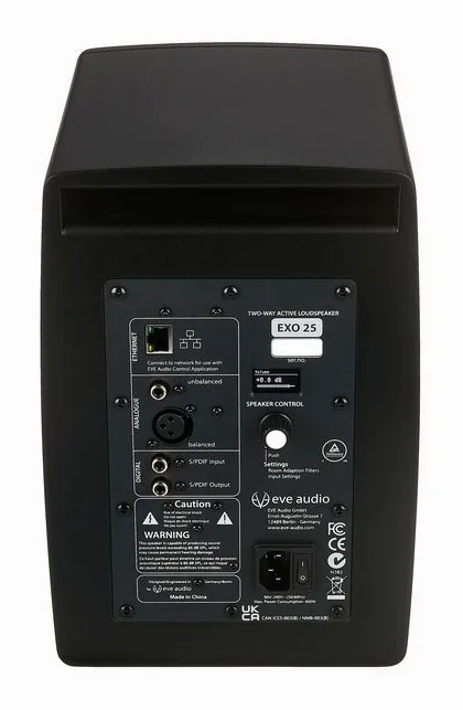 EVE Audio EXO 25, takapaneelin säätimet, kuva 4