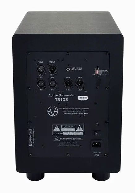 EVE Audio TS108, logo ja pinta, kuva 4