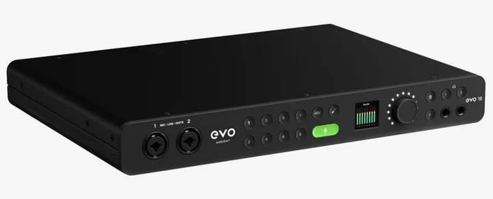 Audient EVO 16, etupaneeli säätimineen, kuva 2