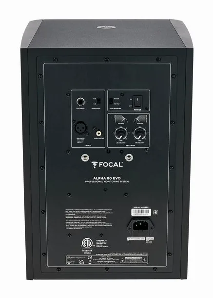 Focal Alpha 80 Evo ARC Studio Bundle, kotelo sivusta kuvattuna, kuva 4