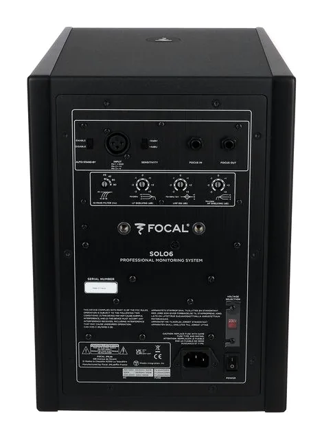 Focal Solo6 Black ST6, takapaneelin säätimet, kuva 4