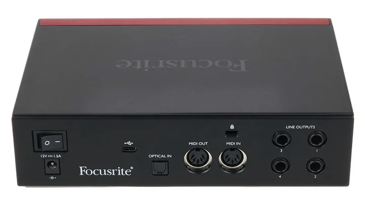 Focusrite Clarett+ 2Pre, tasomittarit ja merkkivalot, kuva 4