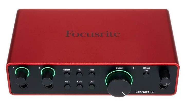 Focusrite Scarlett 2i2 4th Gen. Mic Bund, tasomittarit ja merkkivalot, kuva 3