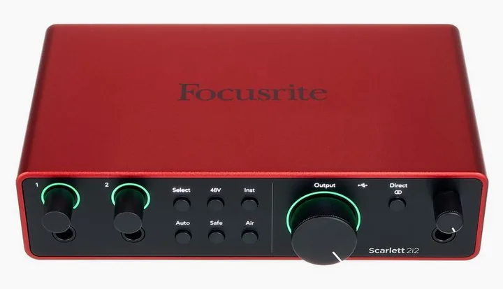 Focusrite Scarlett 2i2 4th Generation, kotelo sivusta kuvattuna, kuva 2