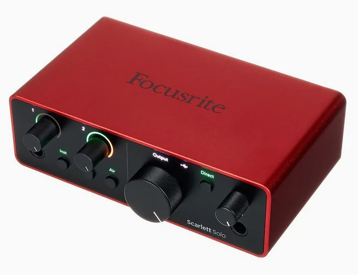 Focusrite Scarlett Solo Studio 4th Gen., laitteen yläpinta, kuva 2