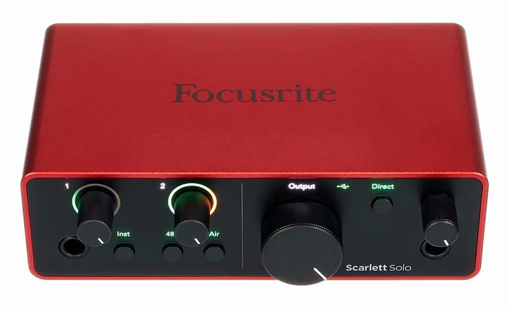 Focusrite Scarlett Solo Studio 4th Gen., kotelo sivusta kuvattuna, kuva 3