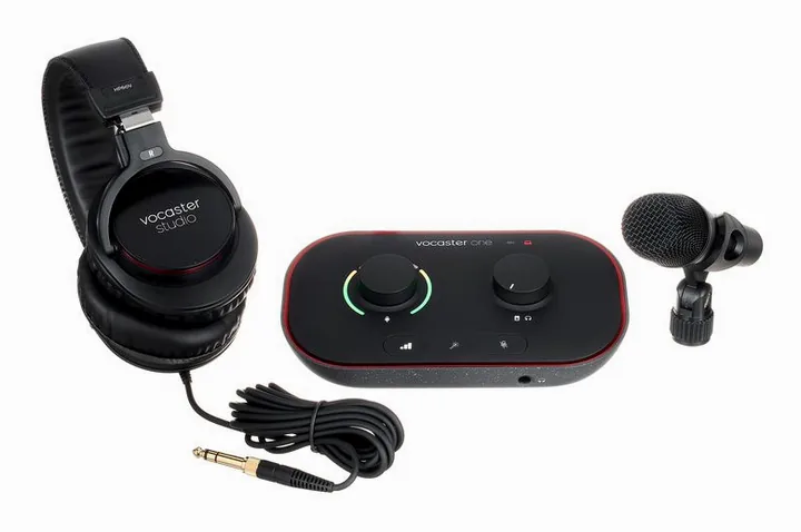 Focusrite Vocaster One Studio, tasomittarit ja merkkivalot, kuva 2