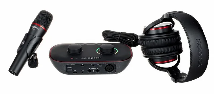 Focusrite Vocaster One Studio, tasomittarit ja merkkivalot, kuva 4