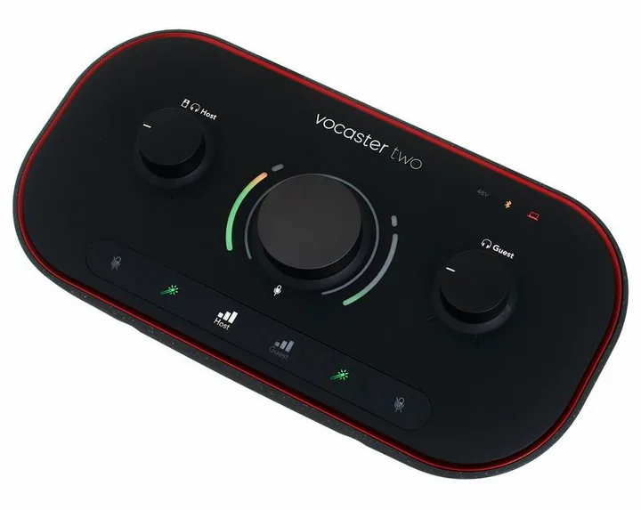 Focusrite Vocaster Two Headphone Bundle, kotelo sivusta kuvattuna, kuva 2