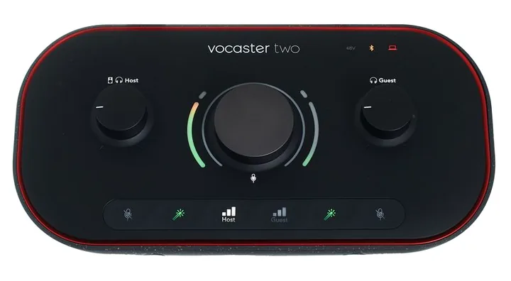 Focusrite Vocaster Two Headphone Bundle, kotelo sivusta kuvattuna, kuva 3