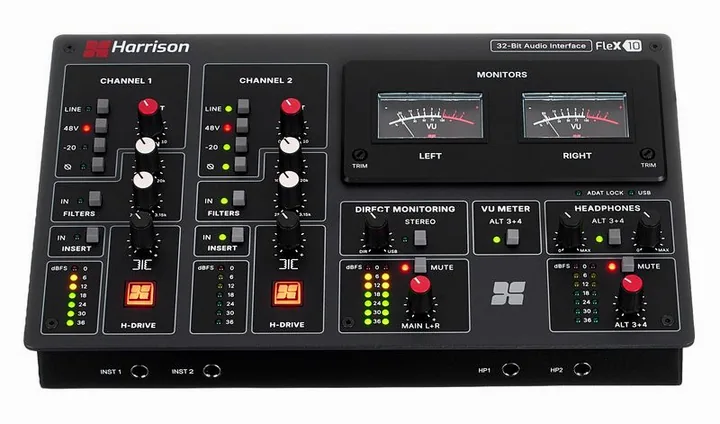 Harrison Audio Flex-10, tulot etupuolella, kuva 2