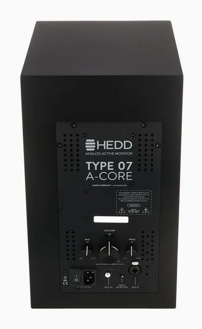 HEDD Type 07 A-CORE, takapaneelin säätimet, kuva 4