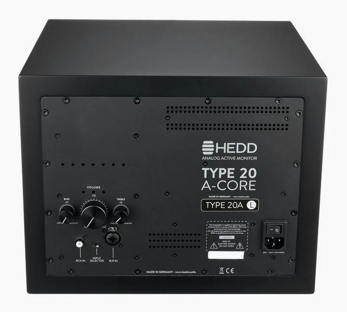 HEDD Type 20 A-CORE left, takapaneelin säätimet, kuva 4