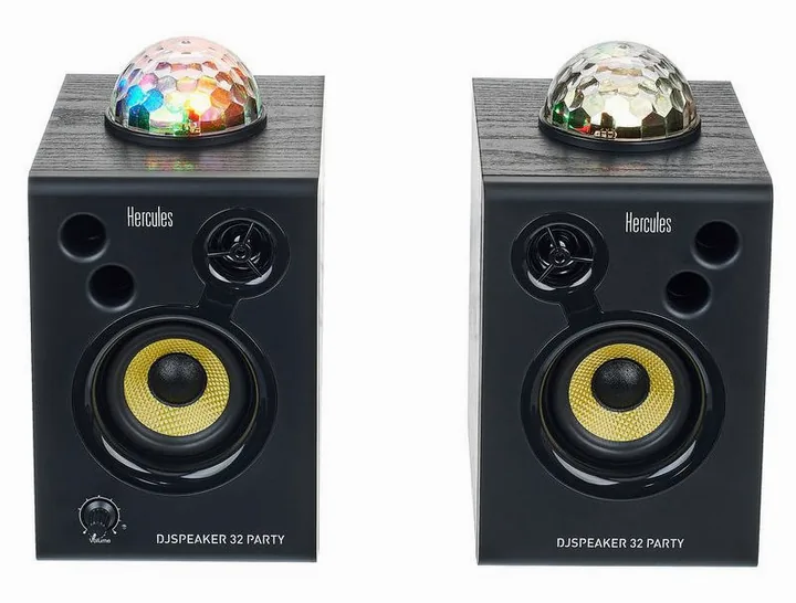 Hercules DJ Speaker 32 Party, etupaneeli bassoelementteineen, kuva 2