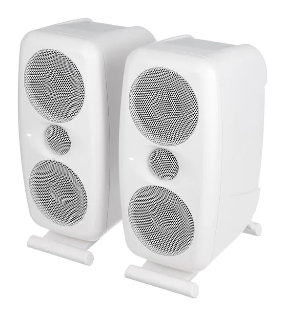 IK Multimedia iLoud MTM MKII White, etupaneeli bassoelementteineen, kuva 2