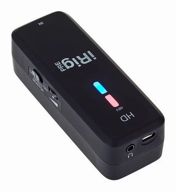 IK Multimedia iRig Pre HD, kotelo sivusta kuvattuna, kuva 3