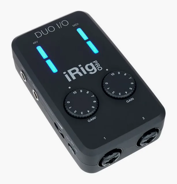IK Multimedia iRig Pro Duo I/O, tasomittarit ja merkkivalot, kuva 3