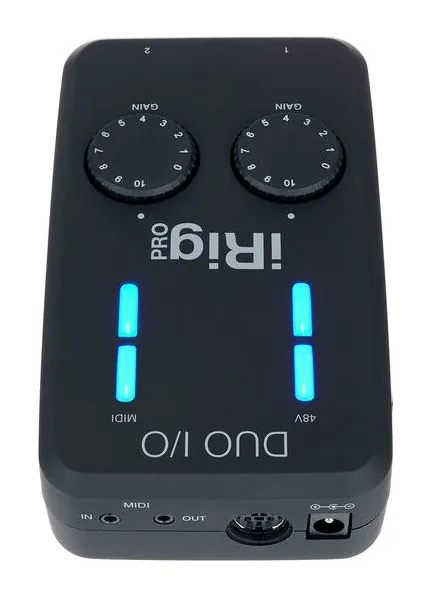 IK Multimedia iRig Pro Duo I/O, etupaneeli säätimineen, kuva 4