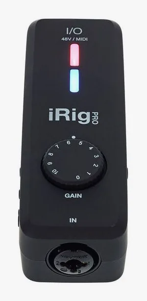 IK Multimedia iRig Pro I/O, tasomittarit ja merkkivalot, kuva 2