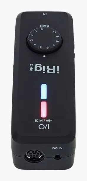 IK Multimedia iRig Pro I/O, laitteen yläpinta, kuva 4