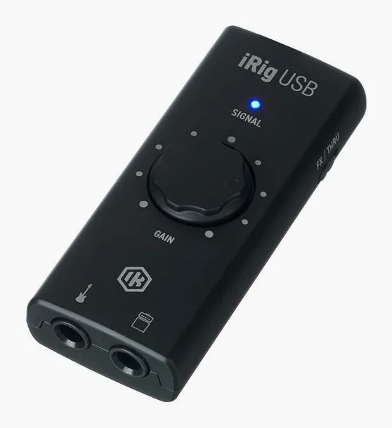 IK Multimedia iRig USB neutraalia taustaa vasten